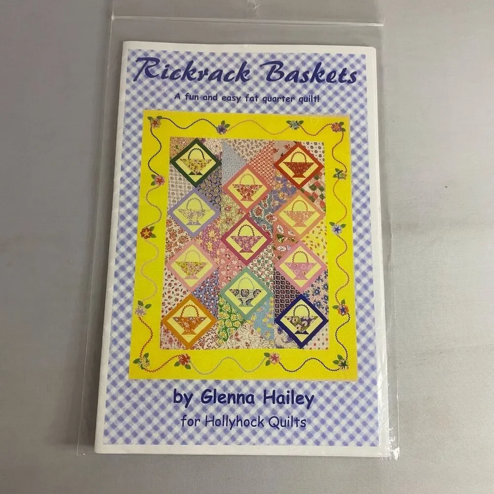 #8067 Rick Rack Baskets Quarter Hollyhock Quilt by Glenna Hailey Sewing Pattern